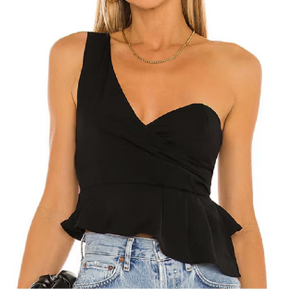 Superdown Karlie black one shoulder top - Picture 5 of 6
